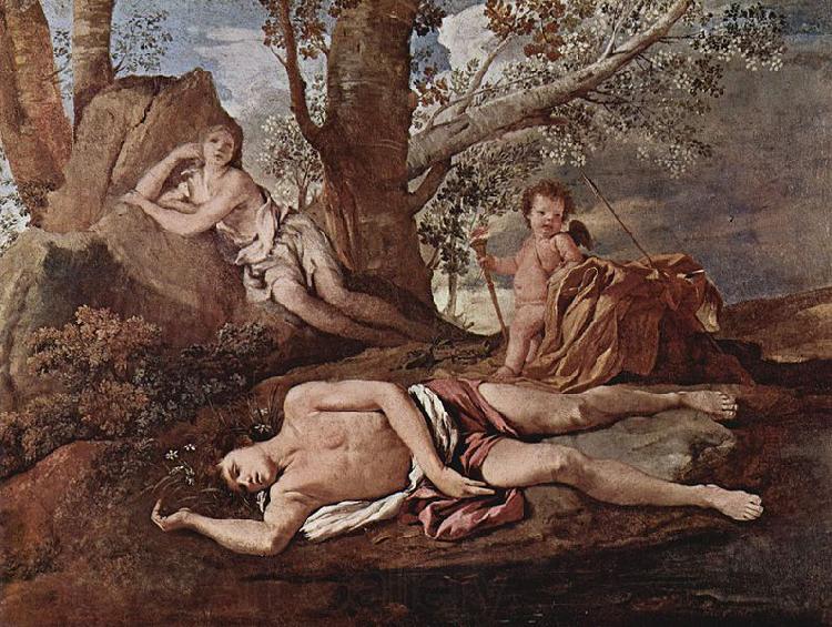 Nicolas Poussin Echo and Narcissus France oil painting art